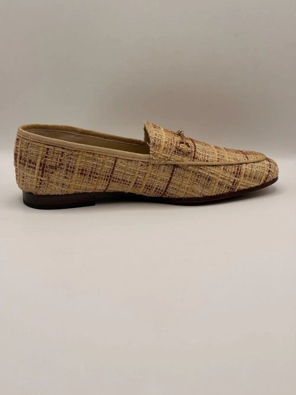 Sam Edelman Women's Loraine Loafer Pale Gold Texture Loafer Sz 6.5